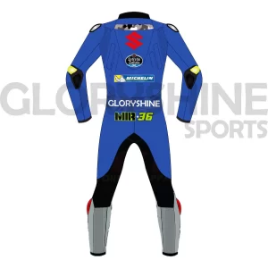 Joan Mir Leather Race Suit (Team Suzuki MotoGP Suit 2022) Back