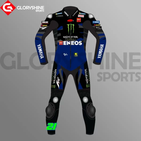 Franco Morbidelli Motorcycle Suit Monster Energy MotoGP 2023 Front