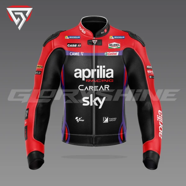 Aleix Espargaro Motorcycle Jacket Aprilia Racing Jacket MotoGP 2023 Front 3D