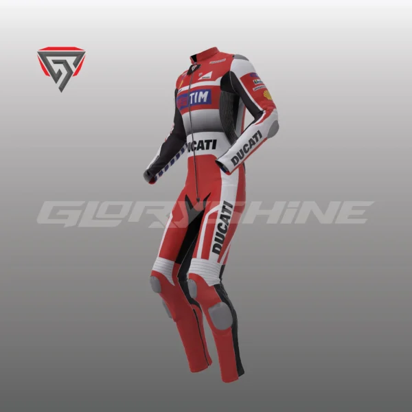 Andrea Dovizioso Leather Racing Suit Ducati MotoGP 2016 Right Side 3D