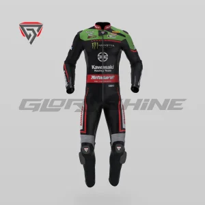 Jonathan Rea Motorbike Racing Suit Kawasaki Motocard WSBK 2021 Front 3D