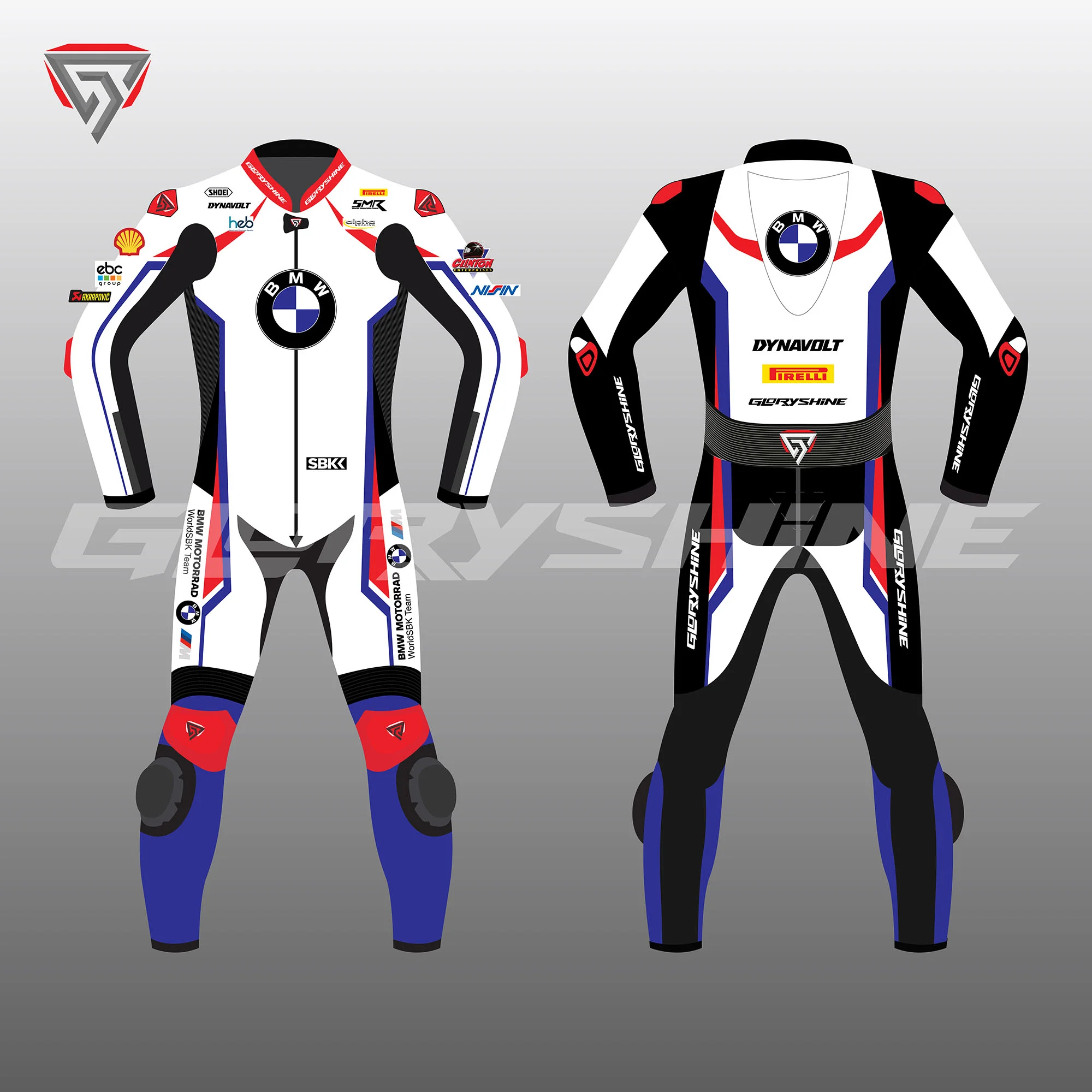 BMW Motorbike Suit Front & Back 2D