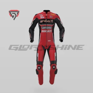 Chaz Davies Motorcycle Leather Suit Ducati MotoGP 2020 Front 3D