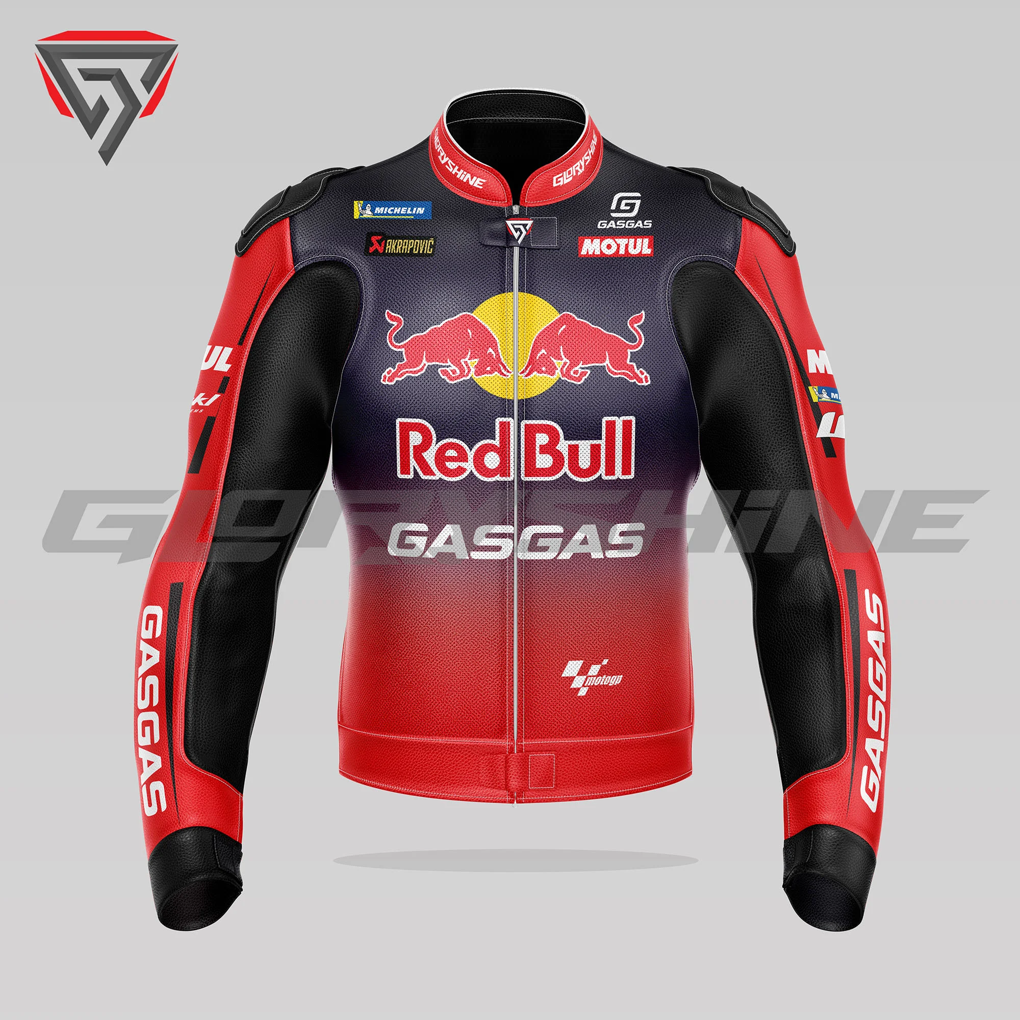Augusto Fernandez Leather Jacket Red Bull GasGas Tech3 Team MotoGP 2024 Front 3D