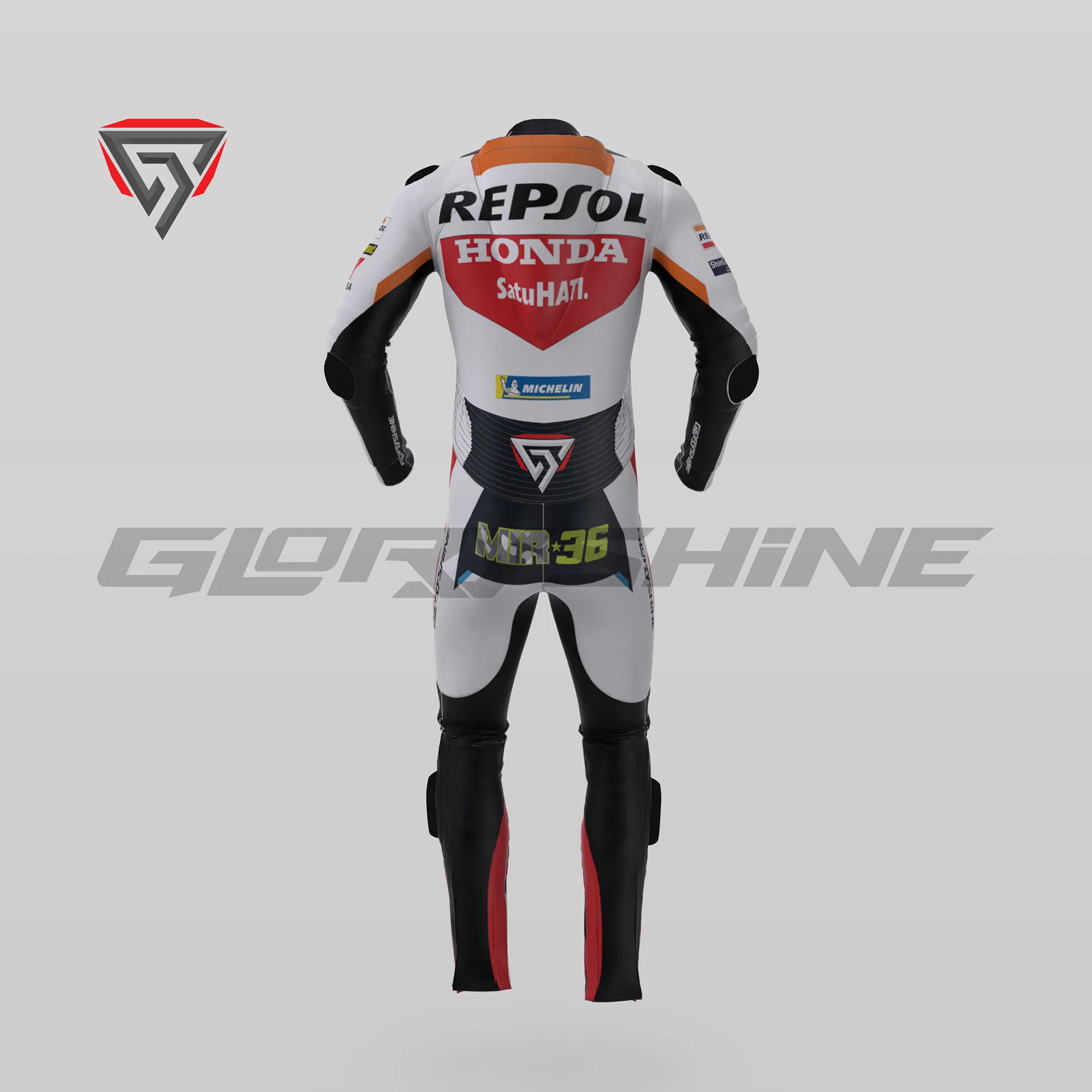 Joan Mir Motorcycle Suit Repsol Honda Team MotoGP 2024 Back 3D
