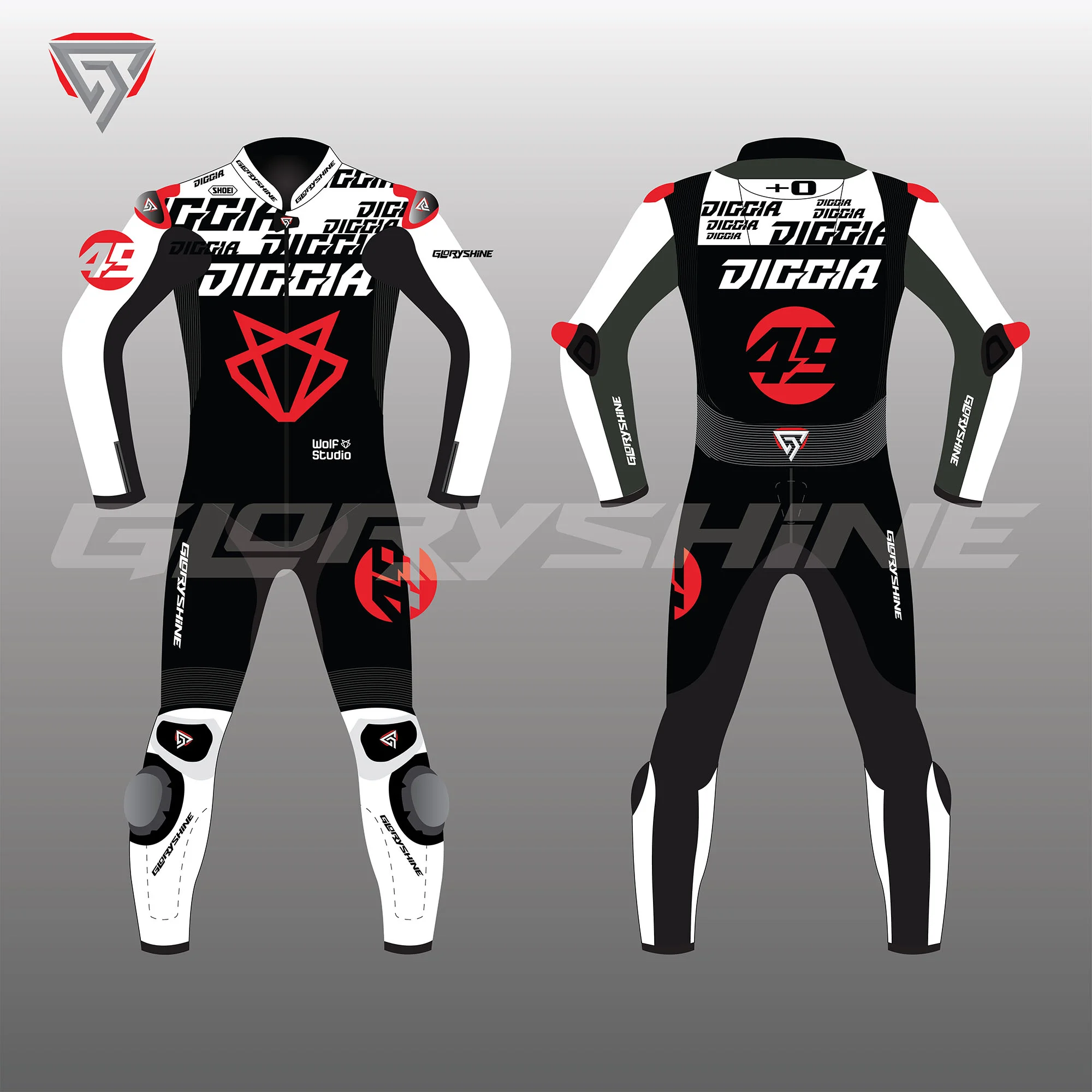 Fabio Di Giannantonio Winter Test Suit Ducati MotoGP 2023 Front & Back 2D